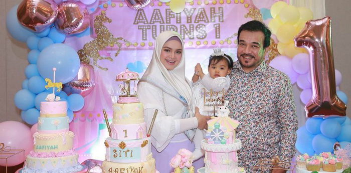 Bernuansa pastel, begini kemeriahan pesta ulang tahun anak Siti Nurhaliza