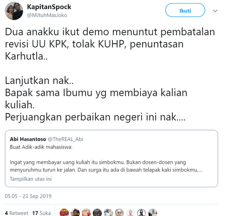 Curhatan para ayah yang anaknya ikut demo di depan DPR, bikin haru!