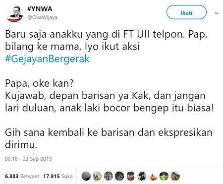 Curhatan para ayah yang anaknya ikut demo di depan DPR, bikin haru!