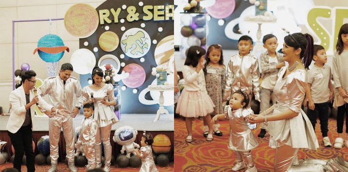 Bertema luar angkasa, ini potret keseruan pesta ultah anak Ryan Delon