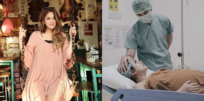 Momen indah saat Celine Evangelista melahirkan anak keempat