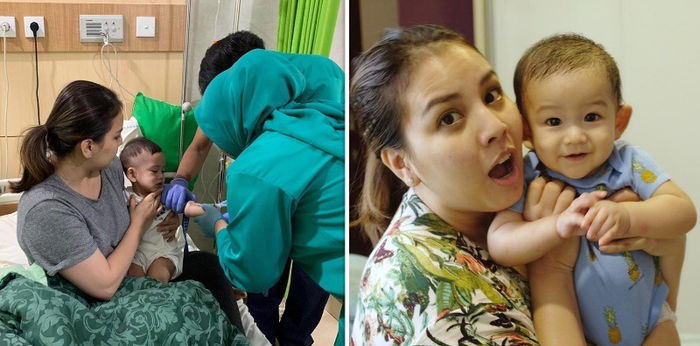 Musim sakit, anak bungsu Tya Ariestya jalani dua kali tes darah