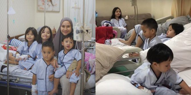 Zaskia Adya Mecca dan empat anaknya harus dilarikan ke rumah sakit, ini penyebabnya!