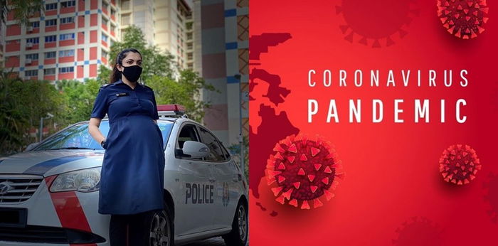 Sedang hamil tua, polisi ini bagikan pengalaman bertugas saat pandemi COVID-19