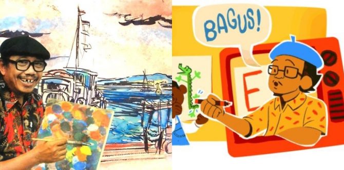 Muncul di Google, Ini 7 Fakta tentang Tino Sidin Sang Guru Menggambar