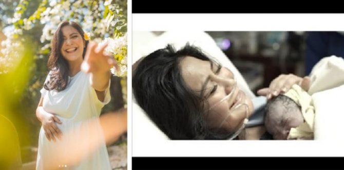 4 Potret Momen Haru Caca Tengker Melahirkan Anak ke-2