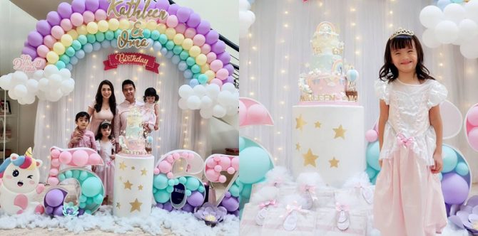 5 Potret Ulang Tahun Anak Maya Septha yang Meriah Meski di Rumah Saja