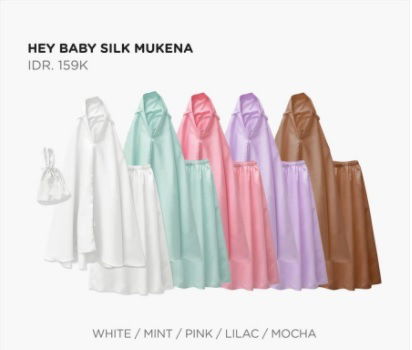 Merk mukena anak yang bagus dengan bahan silk elegan dan flowly