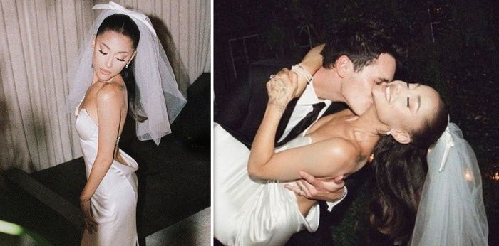 6 Momen Hangat Pernikahan Ariana Grande, Tampil Memesona dan Serasi!