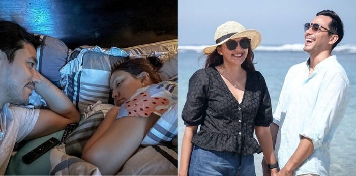 Bikin Meleleh, Aksi Darius Sinathrya Tatap Mesra sang Istri yang Tertidur Pulas