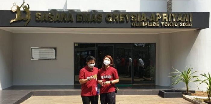 Nama Greysia-Apriyani Diabadikan Jadi Nama Gedung Olahraga di Pusat Pelatihan