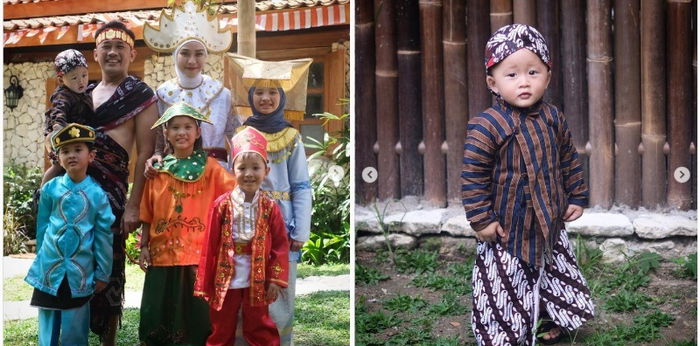 Rayakan HUT RI dengan Cara Unik, Keluarga Zaskia Mecca Pakai Baju Adat Daerah