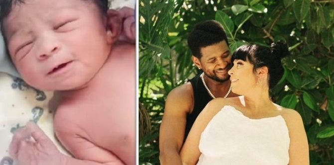 Anak Keempat Musisi Usher Sudah Lahir, Potret dan Namanya Menggemaskan
