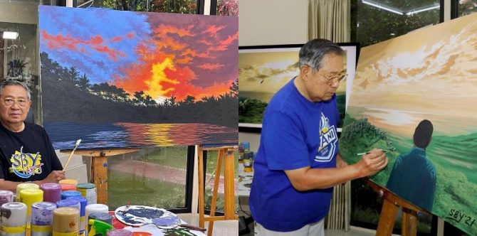 Lukisannya Siratkan Kerinduan pada Mendiang Istri, Presiden SBY: "Saya Berusaha Tegar"