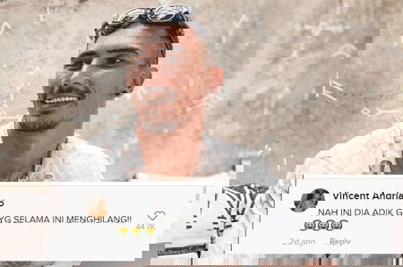 Viral Laki-laki Mirip Dirinya, Vincent Verhaag: Nah Ini Adik Gue yang Menghilang!