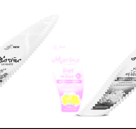 Marina Hand & Body Lotion UV White - Bright & Fresh, body lotion yang bagus untuk memutihkan kulit