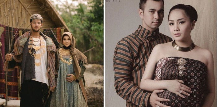 10 Potret Menawan Selebriti Maternity Shoot dengan Baju Tradisional Indonesia
