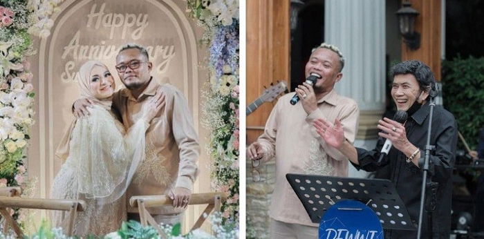 7 Potret Ulang Tahun Pernikahan Sule-Nathalie, Dihadiri Rhoma Irama!