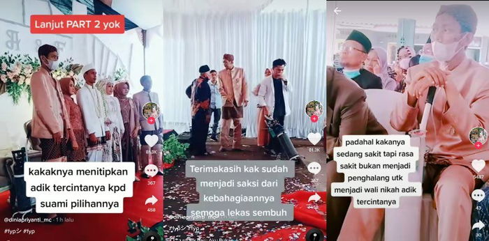 Haru, Kakak Nikahkan Adik Perempuannya Sambil Bawa Tabung Oksigen