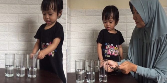 Eksperimen Bareng Anak, Bermain Musik dengan Air dan Gelas Kaca