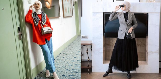 8 Inspirasi Mix and Match ala Fashion Dian Pelangi, Bisa Bunda Contek!