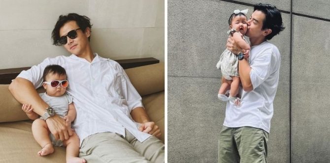 9 Potret Dion Wiyoko Momong Anak Perempuannya, Daddy Goals Banget!