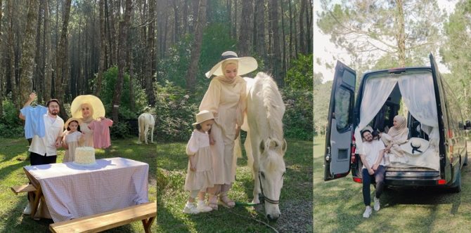 6 Potret Keluarga Hamidah Rachmayanti Berkemah dengan Campervan, Seru!