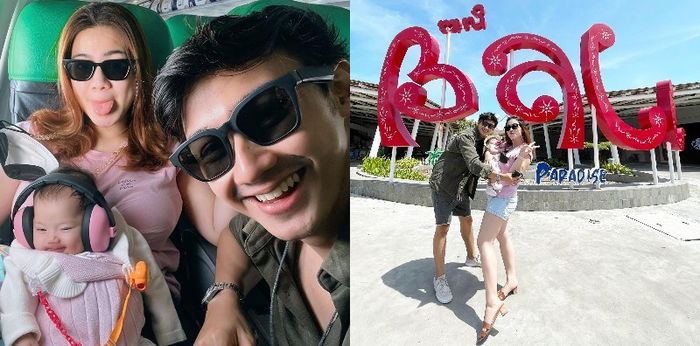 4 Potret Seru Felicya dan Hito Liburan di Bali Bersama Baby Bible 