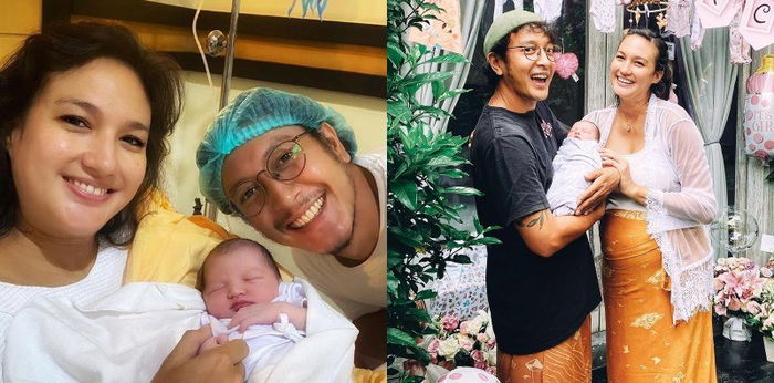 7 Potret Baby Djiwa dan Djala, Anak Nadine Chandrawinata dan Dimas Anggara
