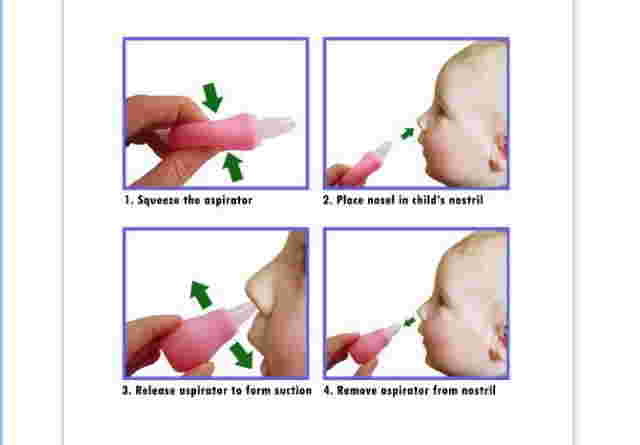Is it safe to use a baby aspirator when you have a cold or a blocked nose?
