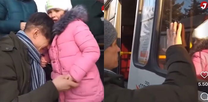 Sambil Menangis, Ayah Ini Terpaksa Berpisah dari Putrinya karena Perang Rusia-Ukraina