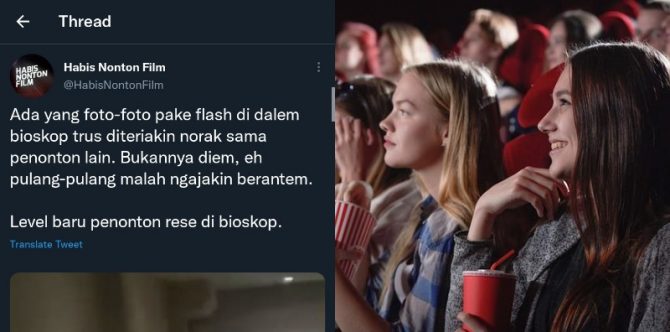 Ulahnya Mengganggu Kenyamanan di Bioskop, Kumpulan Remaja Ini Tak Terima Ditegur