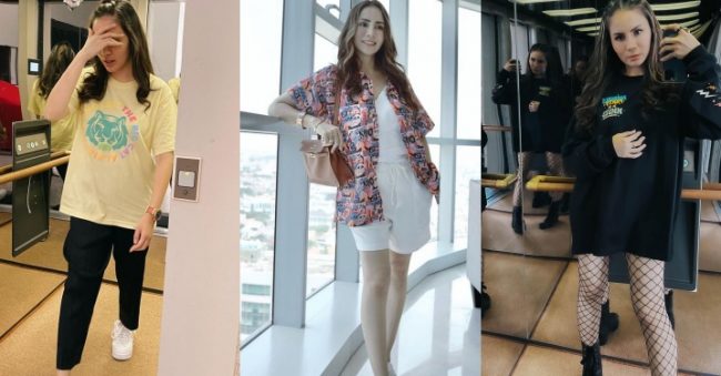 OOTD Keren Momo Geisha Liburan ke Singapura Bersama Keluarga