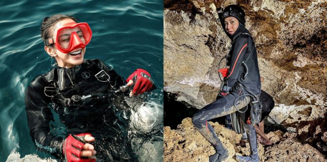 7 Potret Terbaru Kirana Larasati, Kini Jadi Cave Diver!