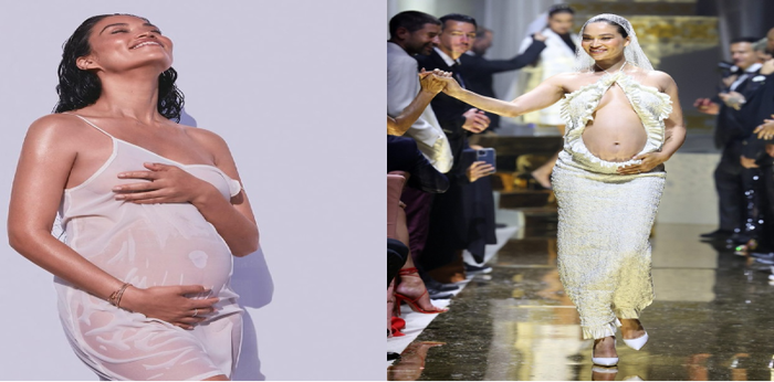 Hamil Anak Pertama, Shanina Shaik Sangat Bersyukur dan Pamerkan Baby Bump di Catwalk