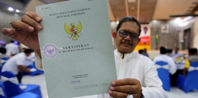 Dokumen Sertifikat Tanah yang Diduga Palsu