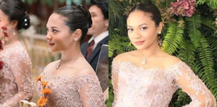 8 Potret Gaya Kondangan Amel Carla di Acara Pernikahan Sang Kakak