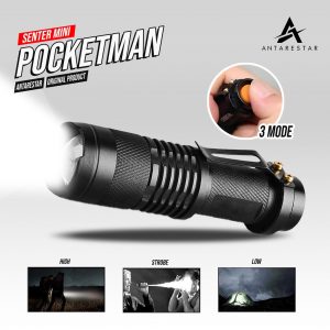 Antarestar Pocketman Senter Led 2000 Lumens Waterproof