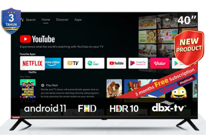 Menggunakan Dolby+ dan DBX, sehingga menghasilkan suara yang optimal