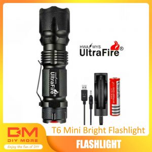 DIYMORE More UltraFire X800 Lampu Senter T6 LED 90000lm Taktis Militer