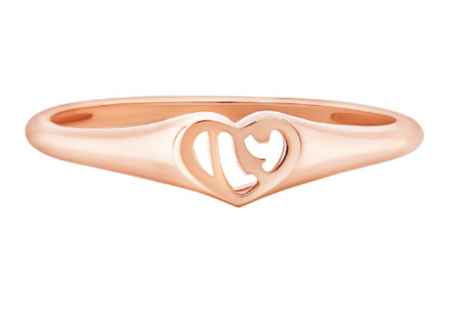 Cincin emas simple cantik untuk remaja ini terbuat dari emas berkualitas