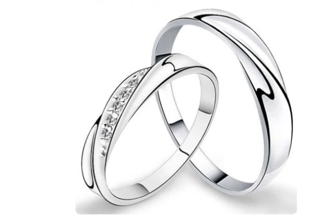 Twisted Love Cincin Couple Berlian-Tiaria