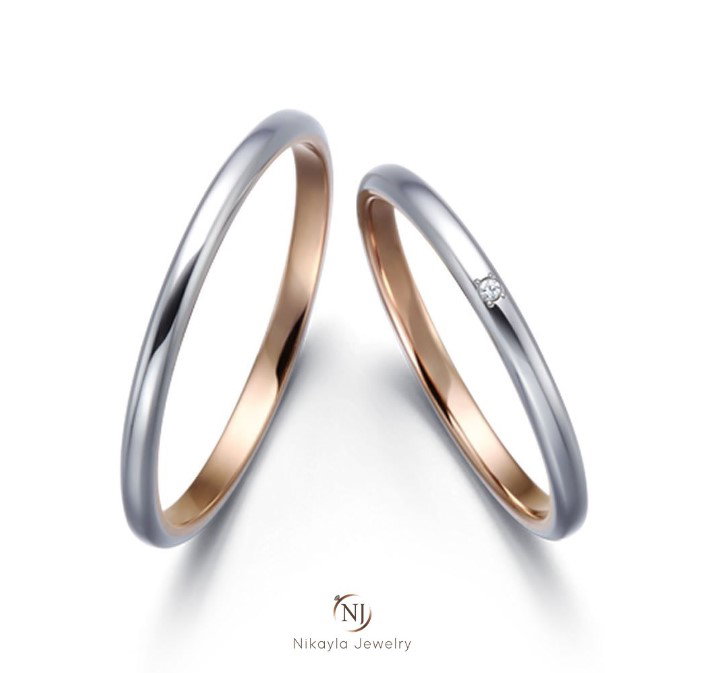 Nikayla Jewelry - Cincin Couple Nikah Palladium Simple D