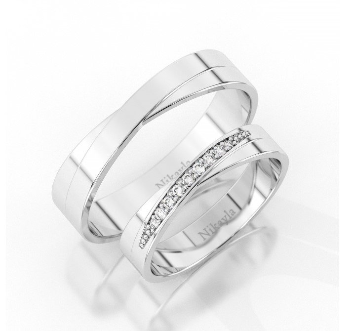 Nikayla Jewelry - Cincin Palladium Couple Nikah D95