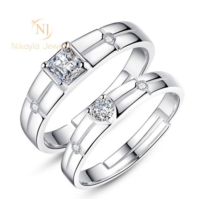 Nikayla Jewelry - Cincin Nikah Tunangan Couple Palladium