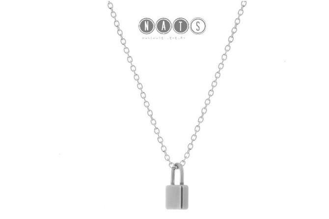 kalung titanium pria silver