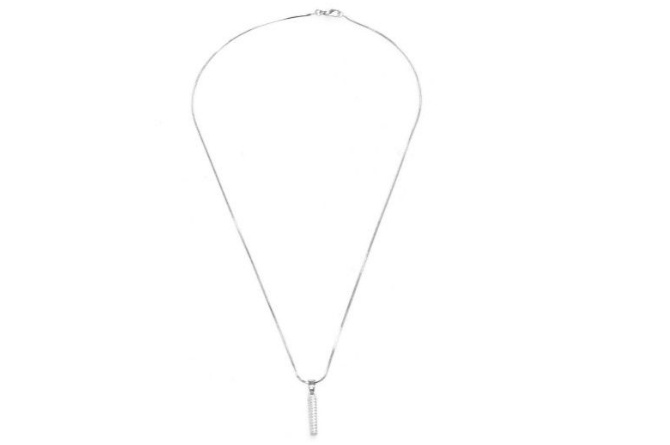 kalung titanium pria silver