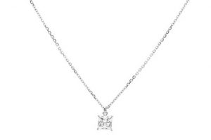 kalung emas putih simple elegan AurumLab Kalung Emas 9K Lyodra