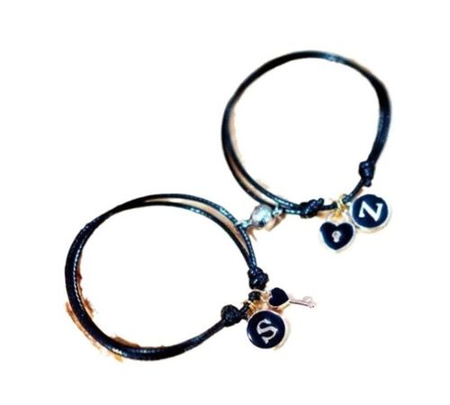 Gelang Couple Epoxy Kunci Gembok Magnet