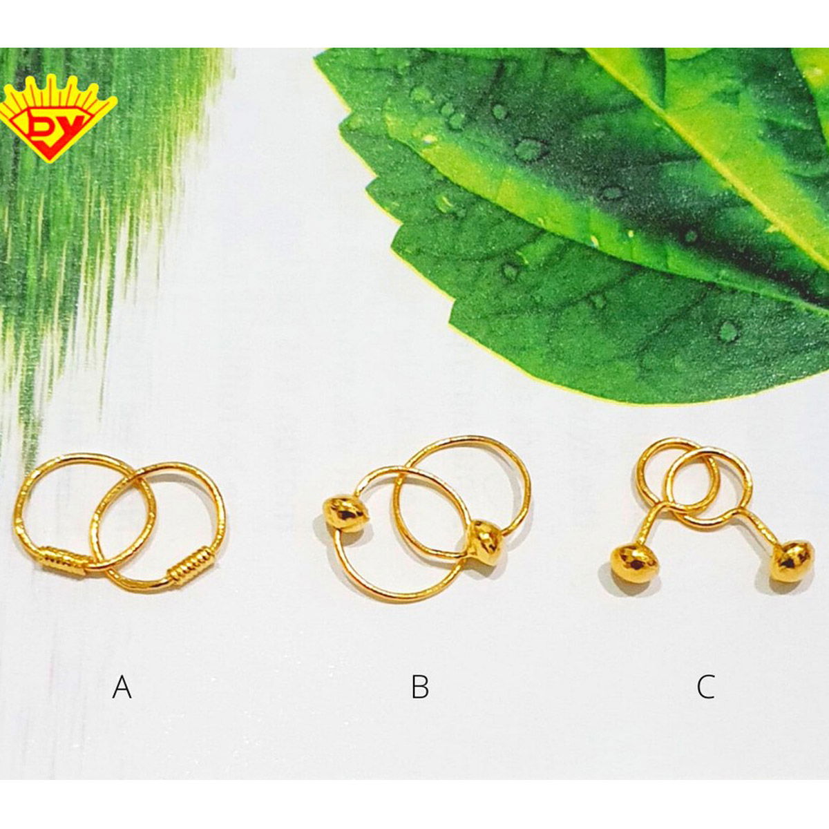 Anting Bayi Emas Kadar 99 persen -anting bayi baru lahir